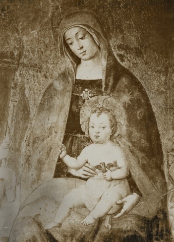 Anonimo — Piermatteo. Madonna col Bambino. Particolare, Amelia, Palazzo Comunale. — particolare